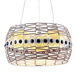 Lampadario a sospensione in rattan intrecciato a mano Art