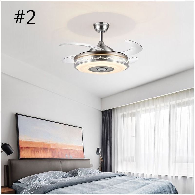 Ventilatore da soffitto moderno con luce LED e telecomando