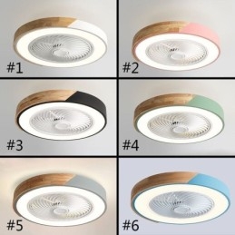 Ventilatore da soffitto LED smart con telecomando e lampadina, luce decorativa