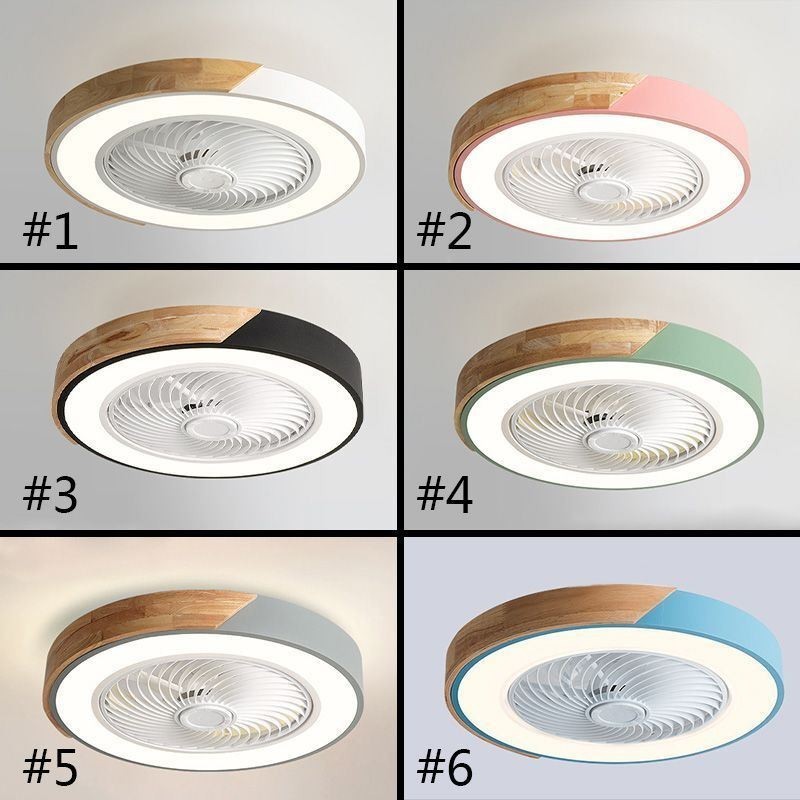 Ventilatore da soffitto LED smart con telecomando e lampadina, luce decorativa