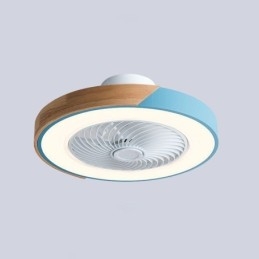 Ventilatore da soffitto LED smart con telecomando e lampadina, luce decorativa