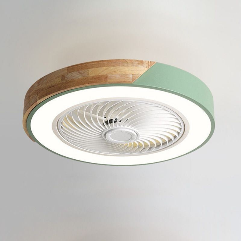 Ventilatore da soffitto LED smart con telecomando e lampadina, luce decorativa