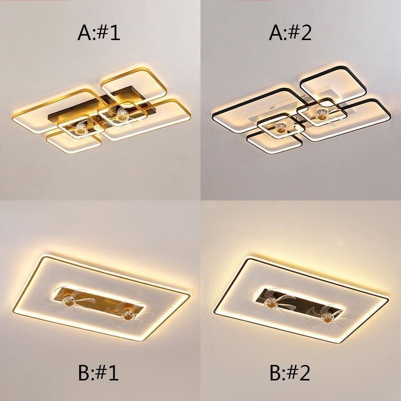 Lampada ventilatore da soffitto LED Decor in acrilico
