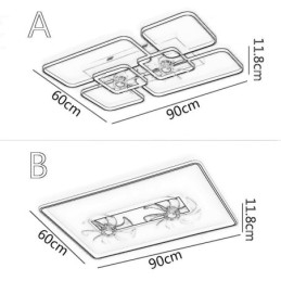 Lampada ventilatore da soffitto LED Decor in acrilico