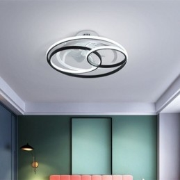 Plafoniera LED con ventilatore Circle Rings moderna