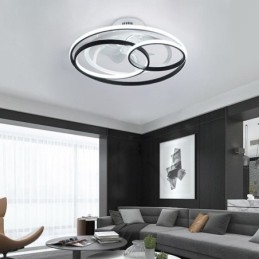 Plafoniera LED con ventilatore Circle Rings moderna