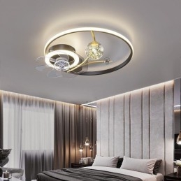 Ventilatore da soffitto con luce LED acrilico 36 W 50 x 12 cm