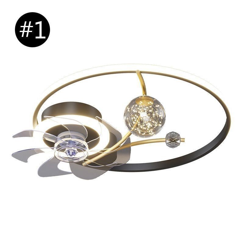 Ventilatore da soffitto con luce LED acrilico 36 W 50 x 12 cm