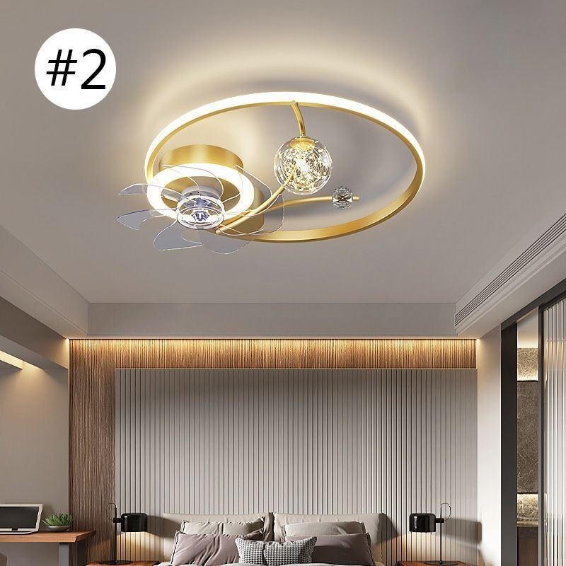 Ventilatore da soffitto con luce LED acrilico 36 W 50 x 12 cm