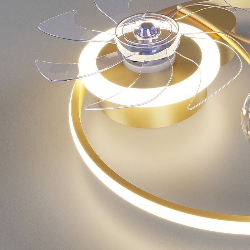 Ventilatore da soffitto con luce LED acrilico 36 W 50 x 12 cm