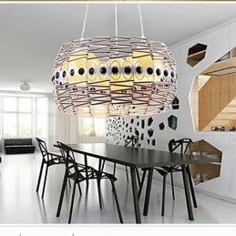 Lampadario a sospensione in rattan intrecciato a mano Art
