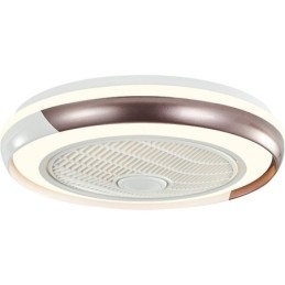 Lampada da soffitto LED con ventilatore rotonda in acrilico 64 W con telecomando 50 x 20 cm