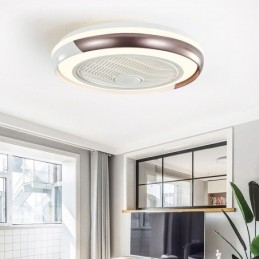 Lampada da soffitto LED con ventilatore rotonda in acrilico 64 W con telecomando 50 x 20 cm