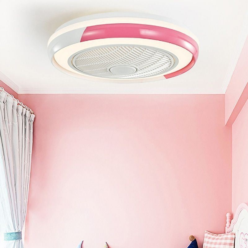 Lampada da soffitto LED con ventilatore rotonda in acrilico 64 W con telecomando 50 x 20 cm