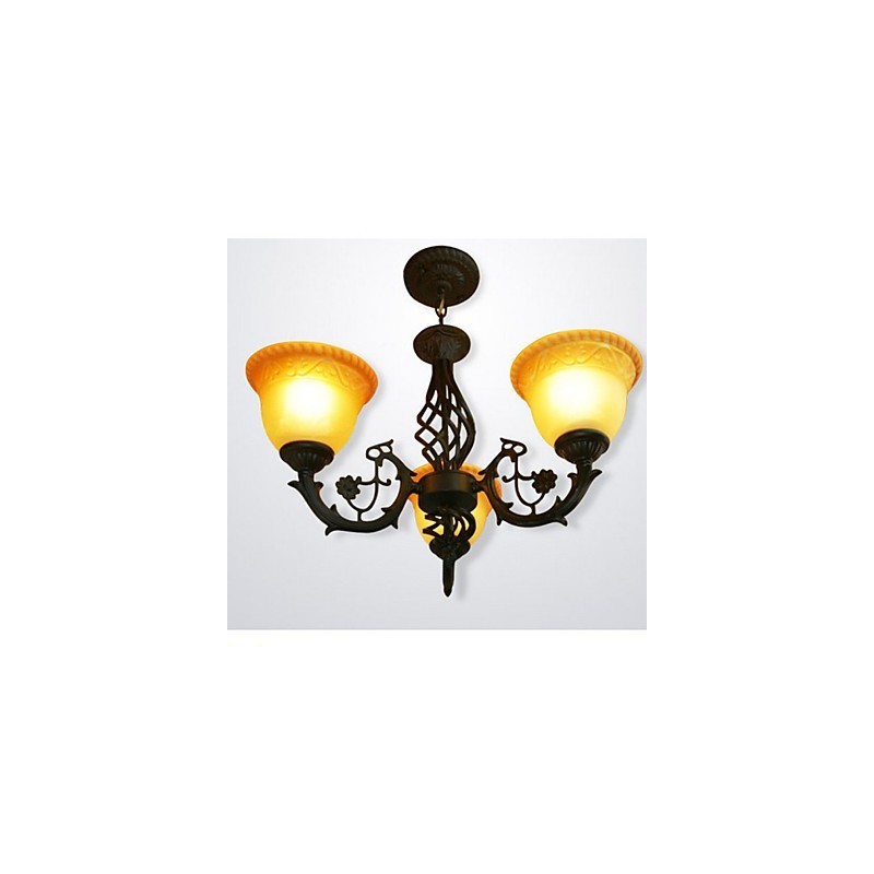 Lampadario d'epoca in ferro battuto