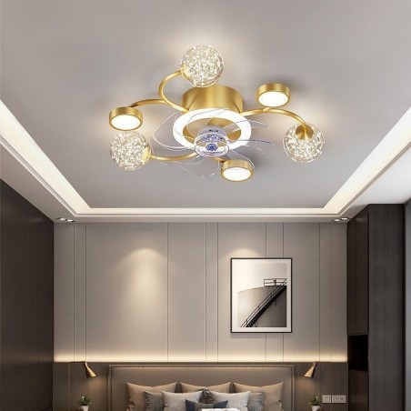 Lampadario da soffitto con ventilatore LED moderno semplice