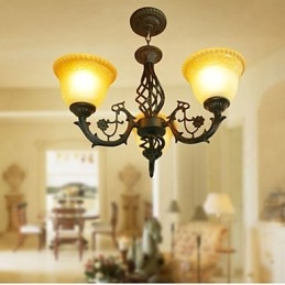Lampadario d'epoca in ferro battuto