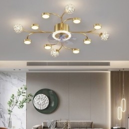 Lampadario da soffitto con ventilatore LED moderno semplice