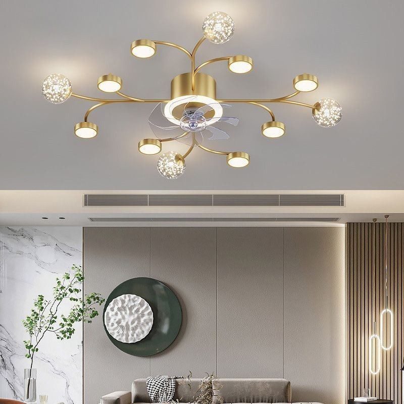 Lampadario da soffitto con ventilatore LED moderno semplice