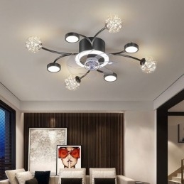 Lampadario da soffitto con ventilatore LED moderno semplice
