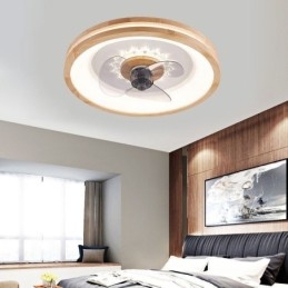Ventilatore da soffitto LED moderno con luce, telecomando, 50 x 9,5 cm
