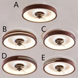Plafoniera LED con ventilatore e inverter, telecomando, 50 × 9,5 cm