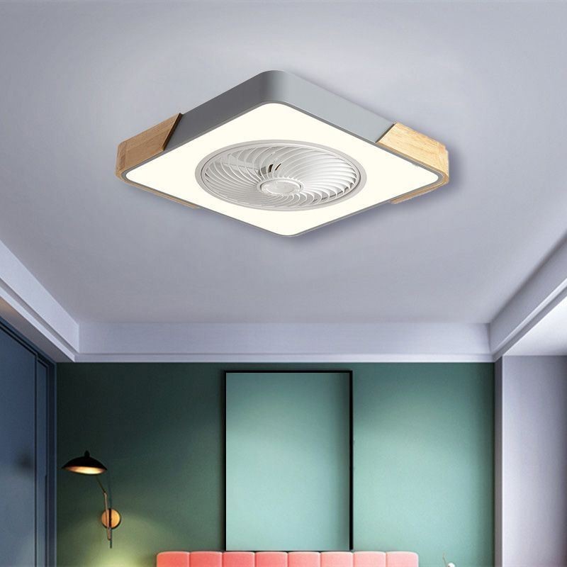 Plafoniera LED con ventilatore moderno semplice 36 W 50 x 50 x 20 cm