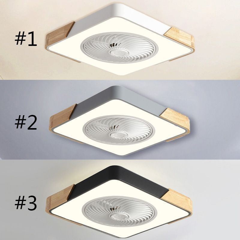 Plafoniera LED con ventilatore moderno semplice 36 W 50 x 50 x 20 cm