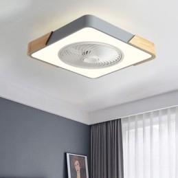 Plafoniera LED con ventilatore moderno semplice 36 W 50 x 50 x 20 cm