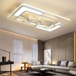 Ventilatore da soffitto LED rettangolare moderno 148 W con telecomando