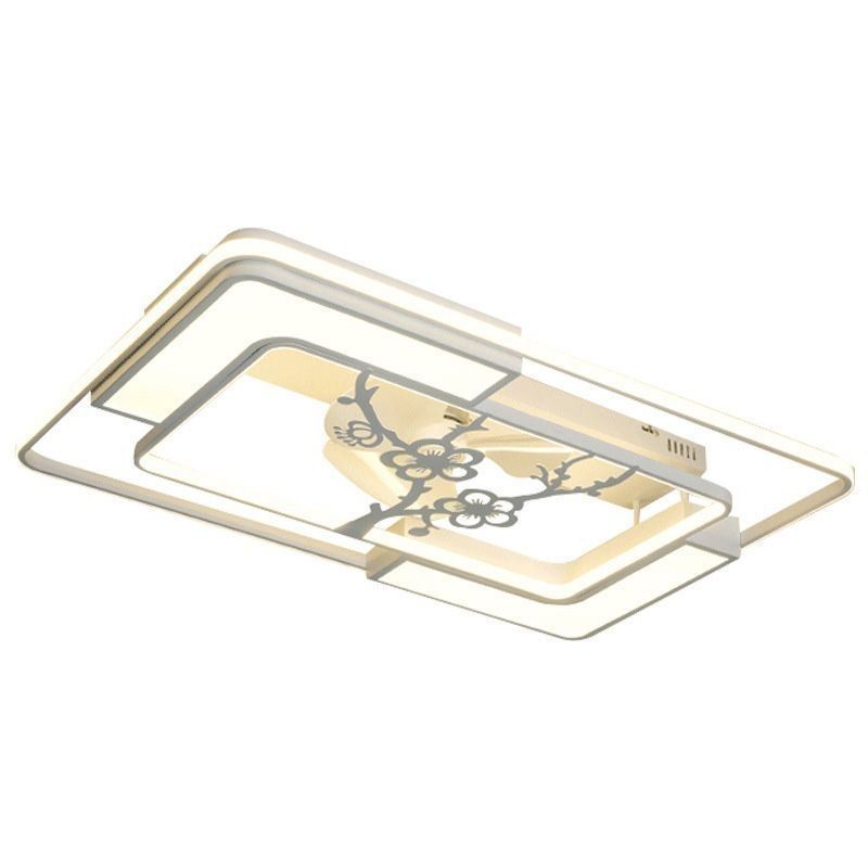 Ventilatore da soffitto LED rettangolare moderno 148 W con telecomando