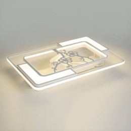 Ventilatore da soffitto LED rettangolare moderno 148 W con telecomando