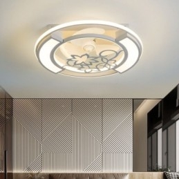 Ventilatore da soffitto LED moderno con luce, telecomando, 3 velocità, 59 x 59 x 17 cm