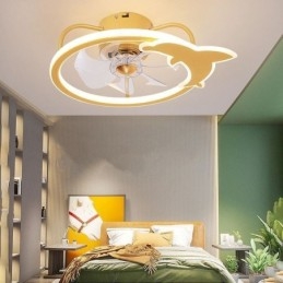 Lampada da soffitto LED con ventilatore a forma di cartone animato per bambini