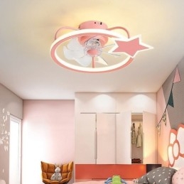 Lampada da soffitto LED con ventilatore a forma di cartone animato per bambini