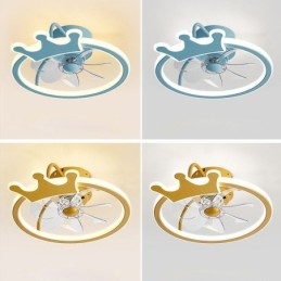 Lampada da soffitto LED con ventilatore a forma di cartone animato per bambini