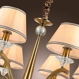 Lampadario in metallo ottone stile candela classico moderno contemporaneo rustico vintage country