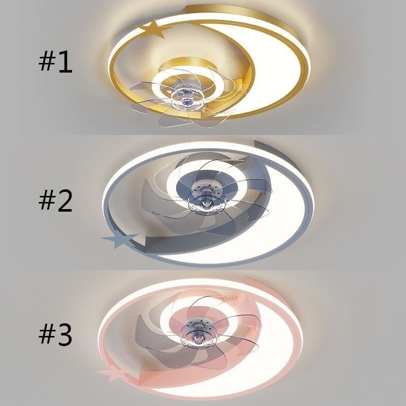 Plafoniera LED con ventilatore Moon 50 x 12 cm, 3 velocità, telecomando