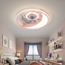 Plafoniera LED con ventilatore Moon 50 x 12 cm, 3 velocità, telecomando