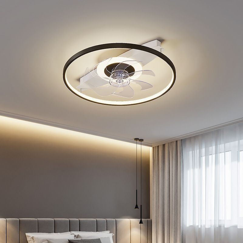Plafoniera LED con ventilatore moderno, telecomando, luce dimmerabile tricolore 52 x 11,5 cm