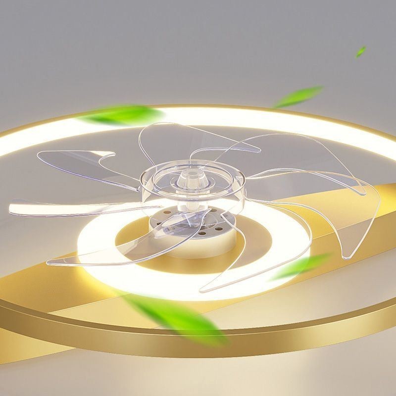 Plafoniera LED con ventilatore moderno, telecomando, luce dimmerabile tricolore 52 x 11,5 cm