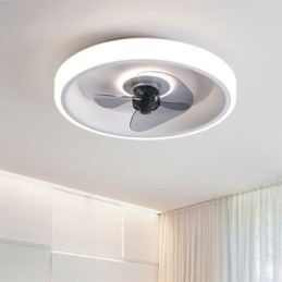 Ventilatore da soffitto LED moderno con telecomando 48 W 50 × 12 cm