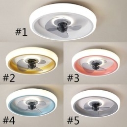 Ventilatore da soffitto LED moderno con telecomando 48 W 50 × 12 cm