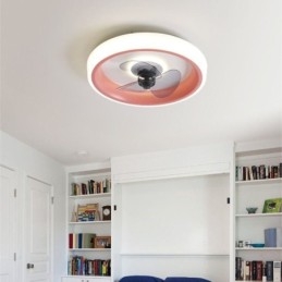 Ventilatore da soffitto LED moderno con telecomando 48 W 50 × 12 cm