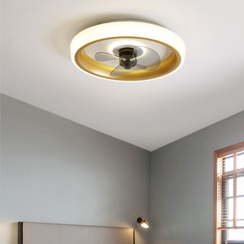 Ventilatore da soffitto LED moderno con telecomando 48 W 50 × 12 cm