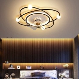 Ventilatore da soffitto LED moderno con luce per sala da pranzo 55×15 cm