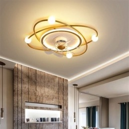 Ventilatore da soffitto LED moderno con luce per sala da pranzo 55×15 cm