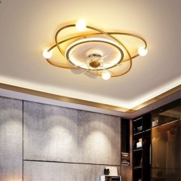 Ventilatore da soffitto LED moderno con luce per sala da pranzo 55×15 cm