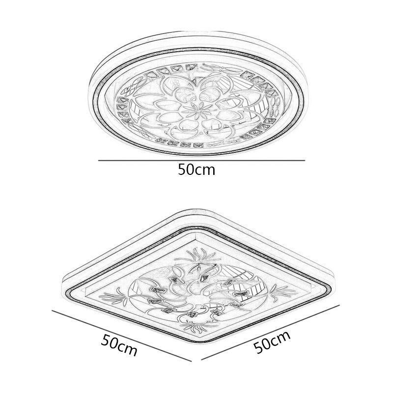 Ventilatore da soffitto LED intelligente dimmerabile a 3 colori con telecomando 72W