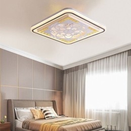 Ventilatore da soffitto LED intelligente dimmerabile a 3 colori con telecomando 72W